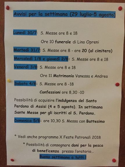 29 luglio 2018