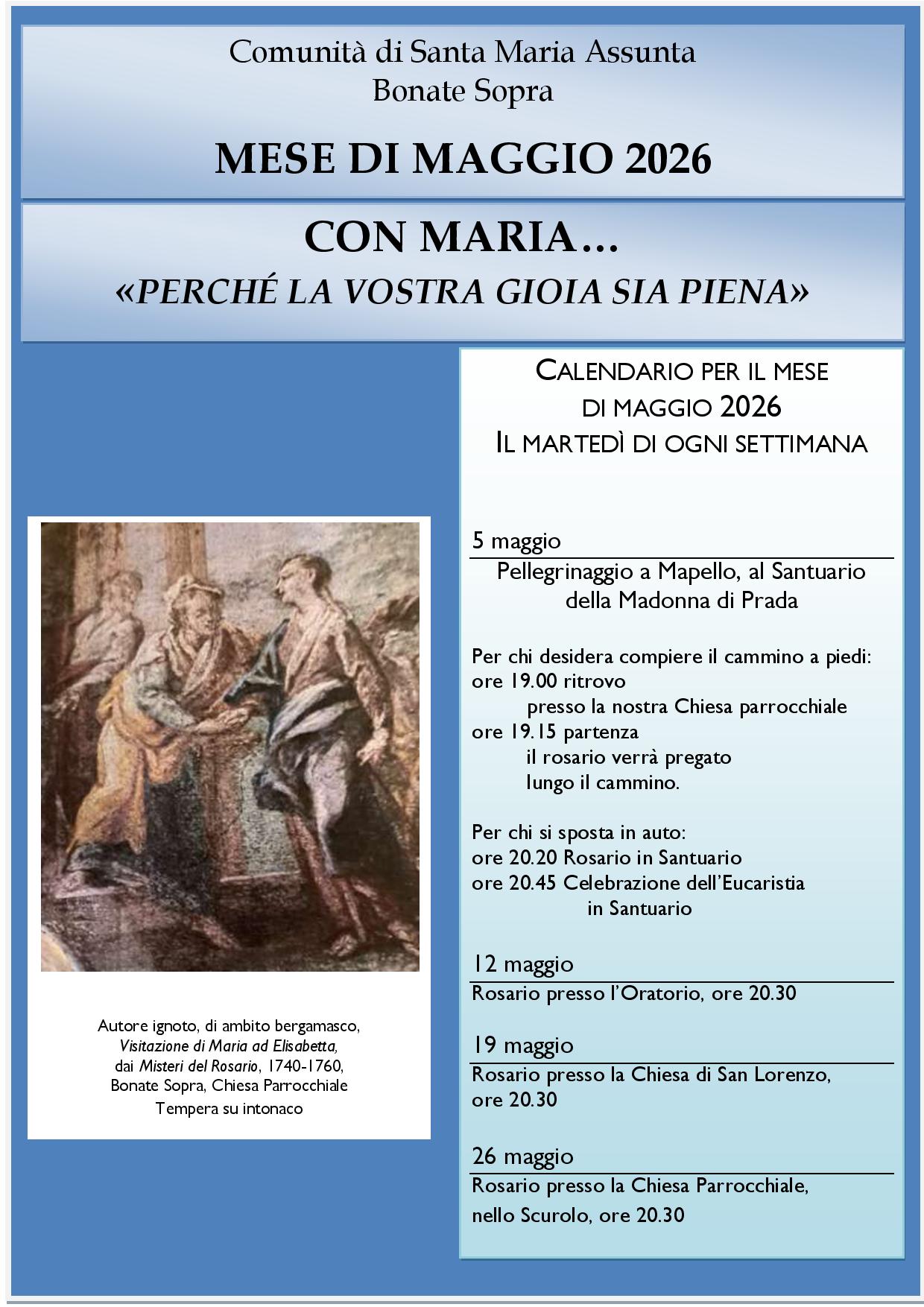 calendario mese di maggio 2026